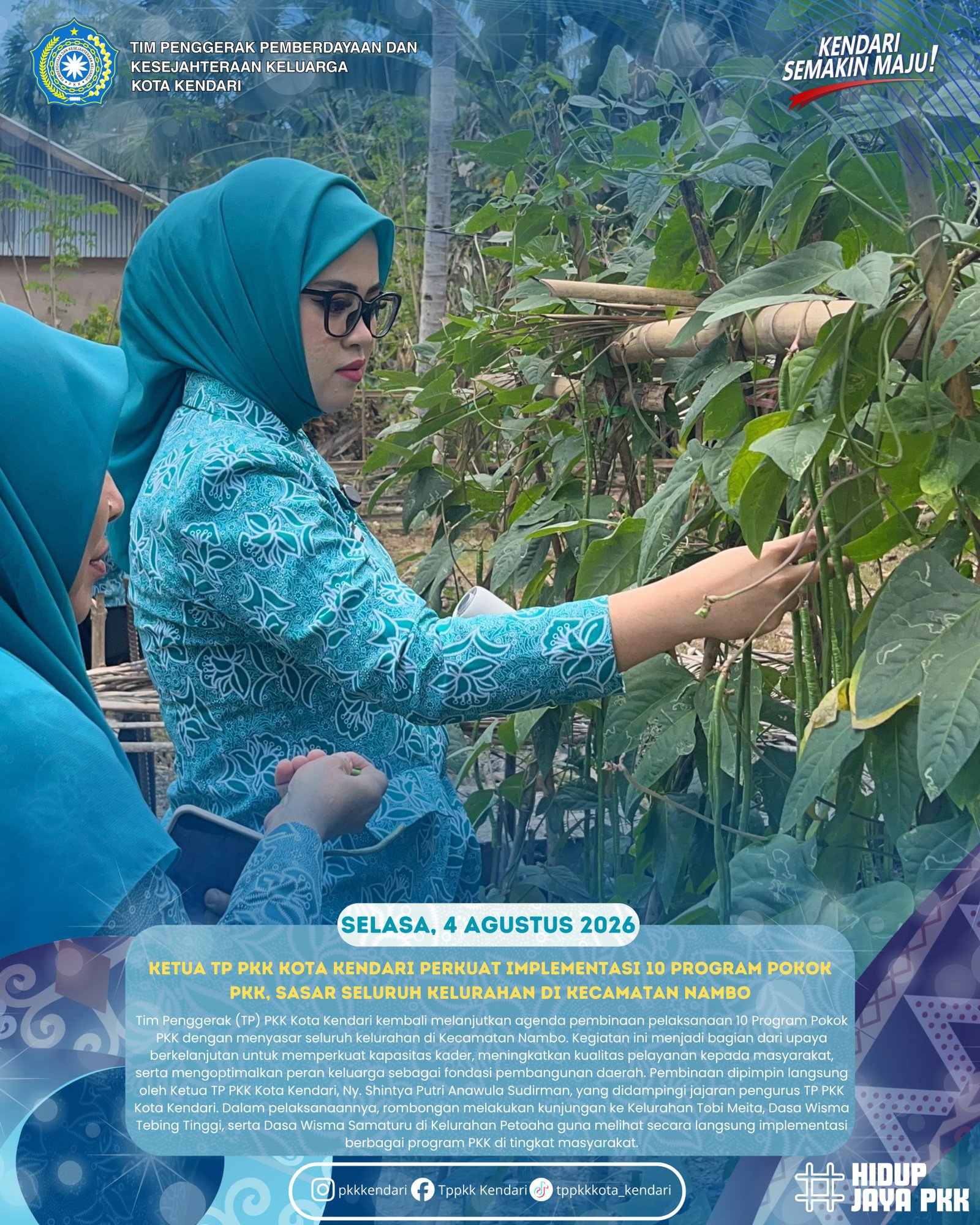 Ketua TP PKK Kota Kendari Perkuat Implementasi 10 Program Pokok PKK, Sasar Seluruh Kelurahan di Keca...